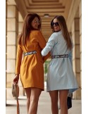 Long mustard jacket dress FG575 - Online store - Boutique